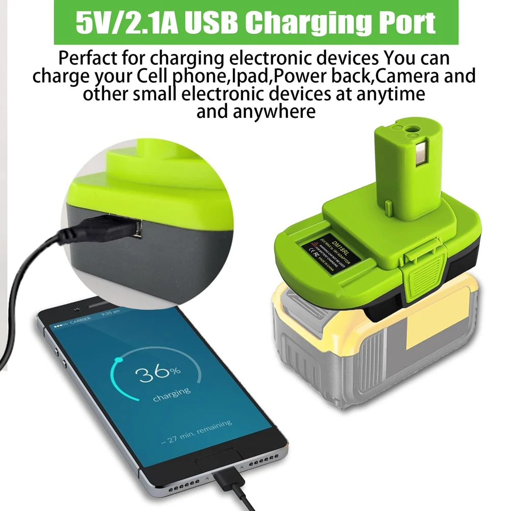 Конвертер DM18RL адаптер для аккумулятора Dewalt 20 в Milwaukee 18 M18 литиевая батарея