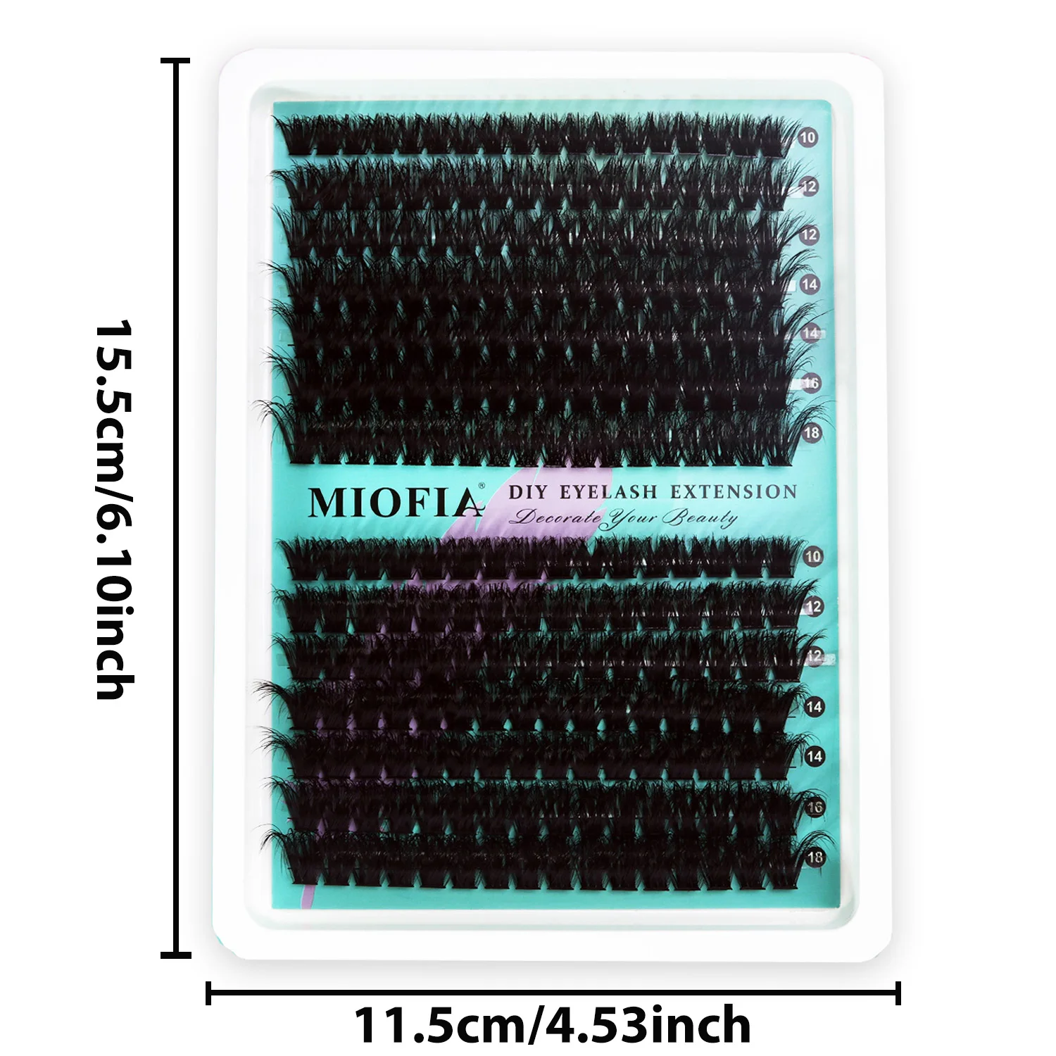 Накладные ресницы MIOFIA 5D Voluminous Thick Cluster Lashes 30D-150D, 10-18 мм, смешанная длина, натуральные, многоразовые, для самостоятельного наращивания. (art.: 3920db3fa34cd) - 3920db3fa34cd