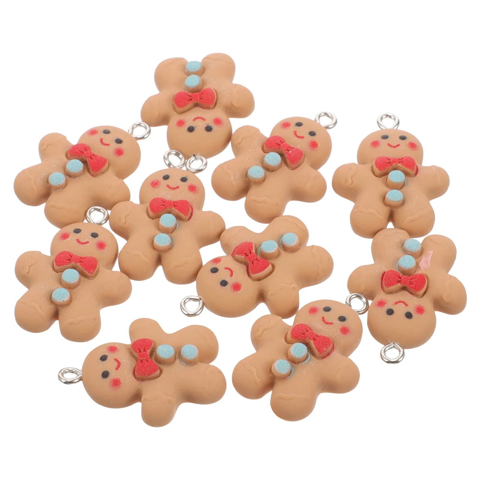 

10 Pcs Gingerbread Man Earrings DIY Jewelry Findings Colorful Chic Charms Craft Plastic Necklace Making Supplies Pendants