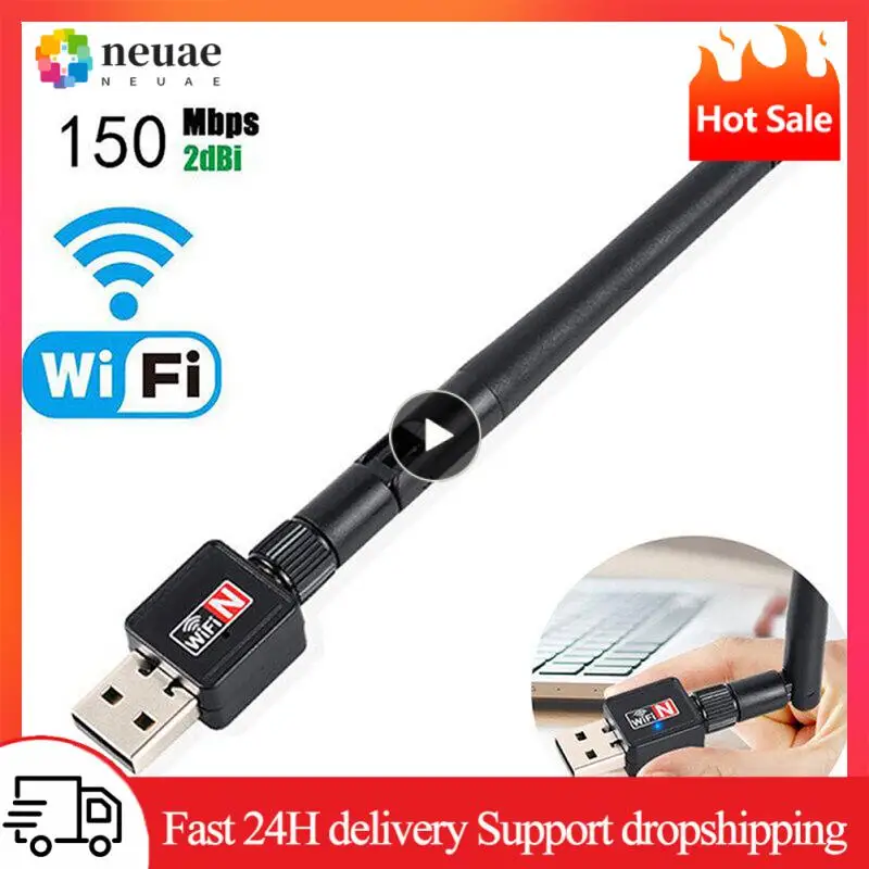 

1~5PCS WiFi Adapter 5dB Antenna 150Mbps Lan Wireless Network Card Portable USB 7601 chip for AHD DVR DVR