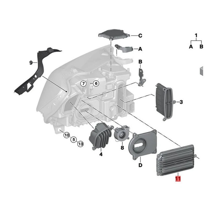 Блок управления лампочкой для BMW 5 Series F10/F18 LCI 354-974 2014