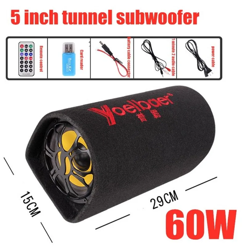 

High-power 5-inch Tunnel Subwoofer Home Theater Sound System Bluetooth Speaker for TV Computer Car Audio That Supports TF Card