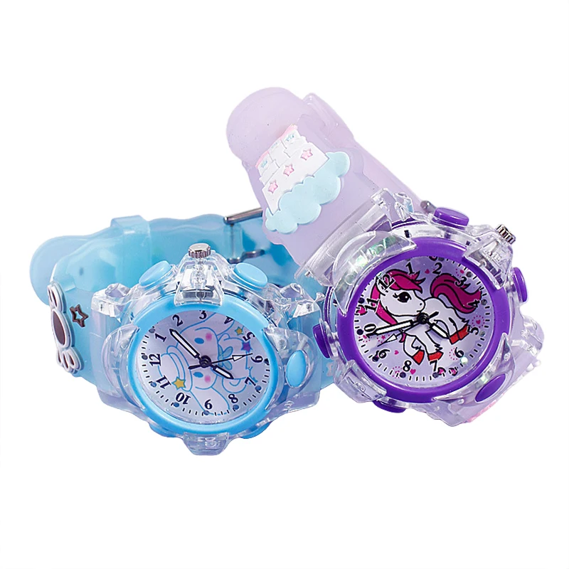 Miniso аниме мультфильм Sanrio Hello Kitty Melody Kuromi силиконовые круглые кварцевые часы для