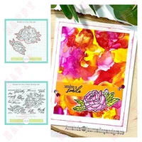 2022 new sweet n sassy roses for you cutting dies clear stamps diy greeting cards scrapbooking paper decoration embossing molds