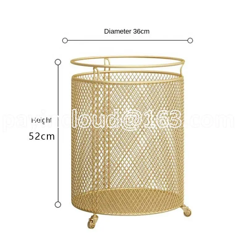 With Wheels Dirty Cylindrical Laundry Basket Organizer Bathr