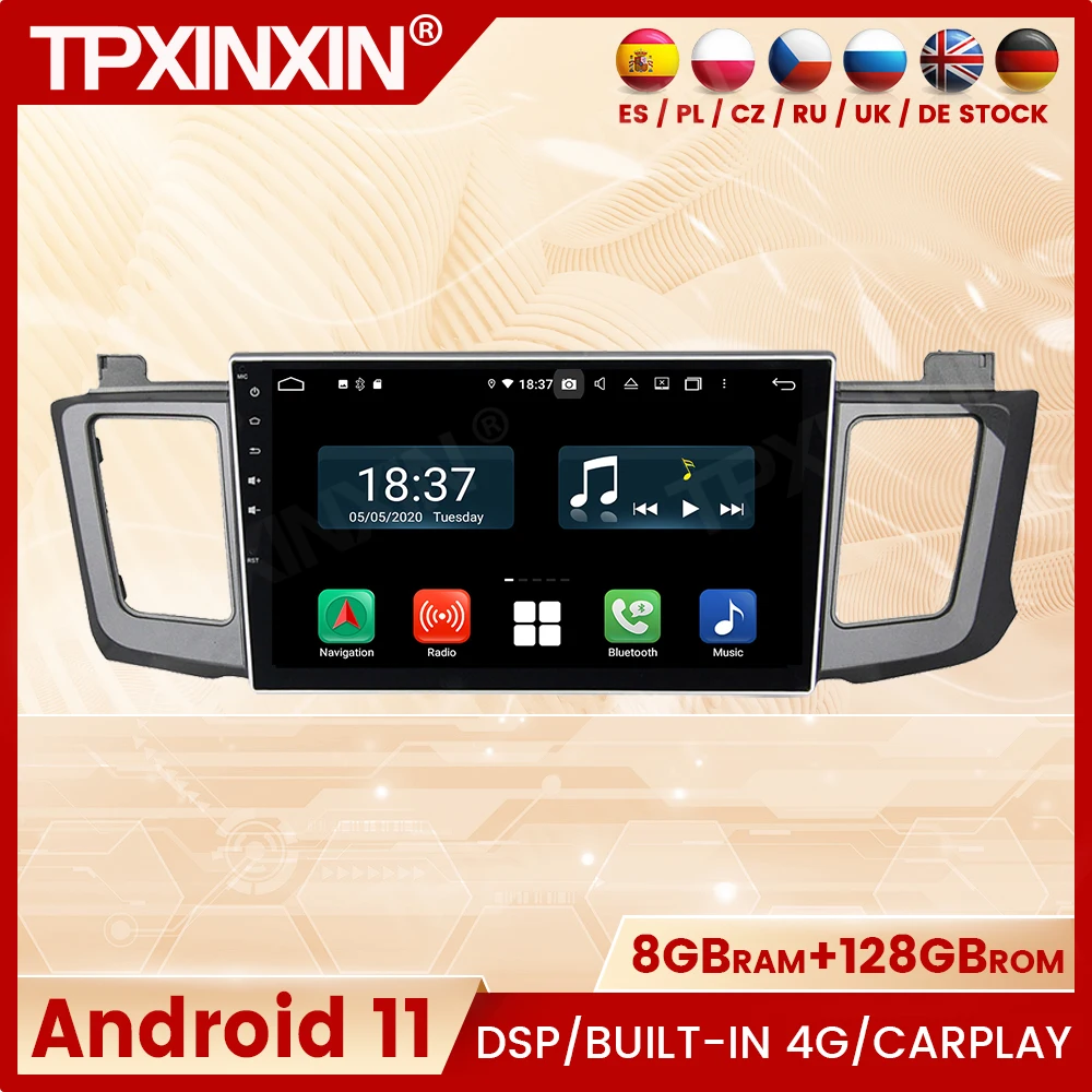 

Автомобильный мультимедийный плеер с Bluetooth для Toyota RAV4 2012 2013 2014 2015 GPS Navi 2 Din Android 11