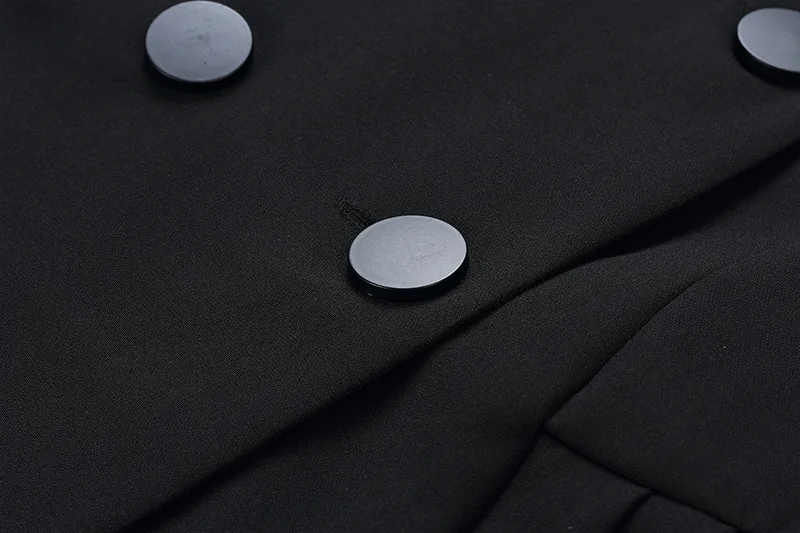 2021 Women Long Blazers Dress Black Red Double Breasted Suits Office Lady Work Formal Blazer Plus Size Spring Autumn New Suits