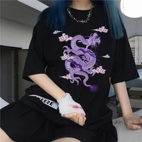 2022 women t shirts streetwear ulzzang harajuku vintage chinese dragon print short sleeve t shirt female clothing oversized tops