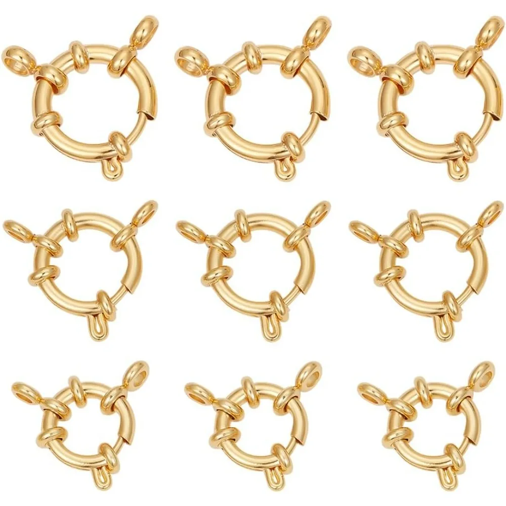 9 шт. 3 стиля пружинные застежки-кольца застежки из нержавеющей стали