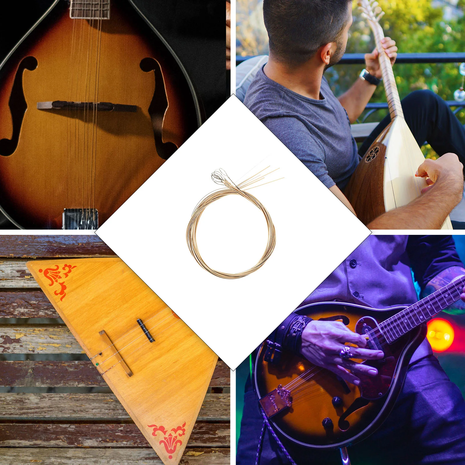 8 шт. струны мандолины для гитары Barbante сменные аксессуары замена деталей