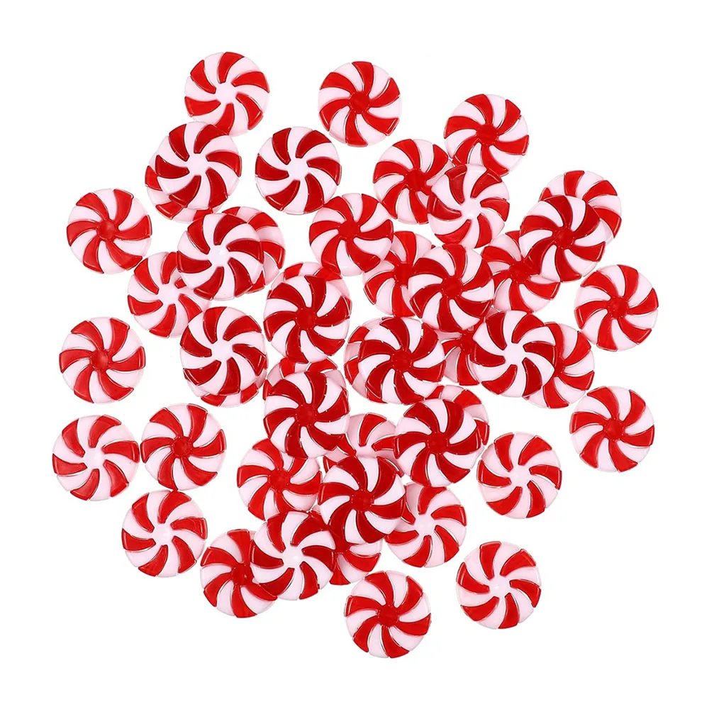 

20Pcs New Year Acrylic Candy DIY Xmas Tree Hanging Christmas Simulation Candies Christmas Tree Hanging Ornaments Candy Pendants