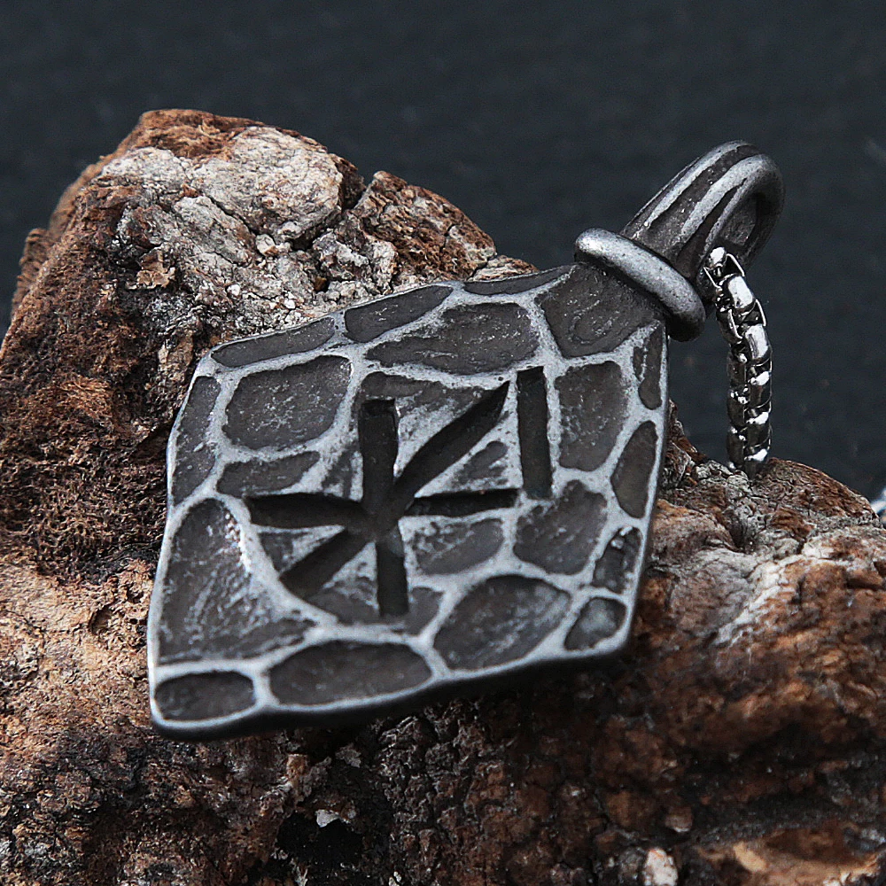 Винтажная Мужская цепь в стиле викингов Байкерский Амулет из нержавеющей стали