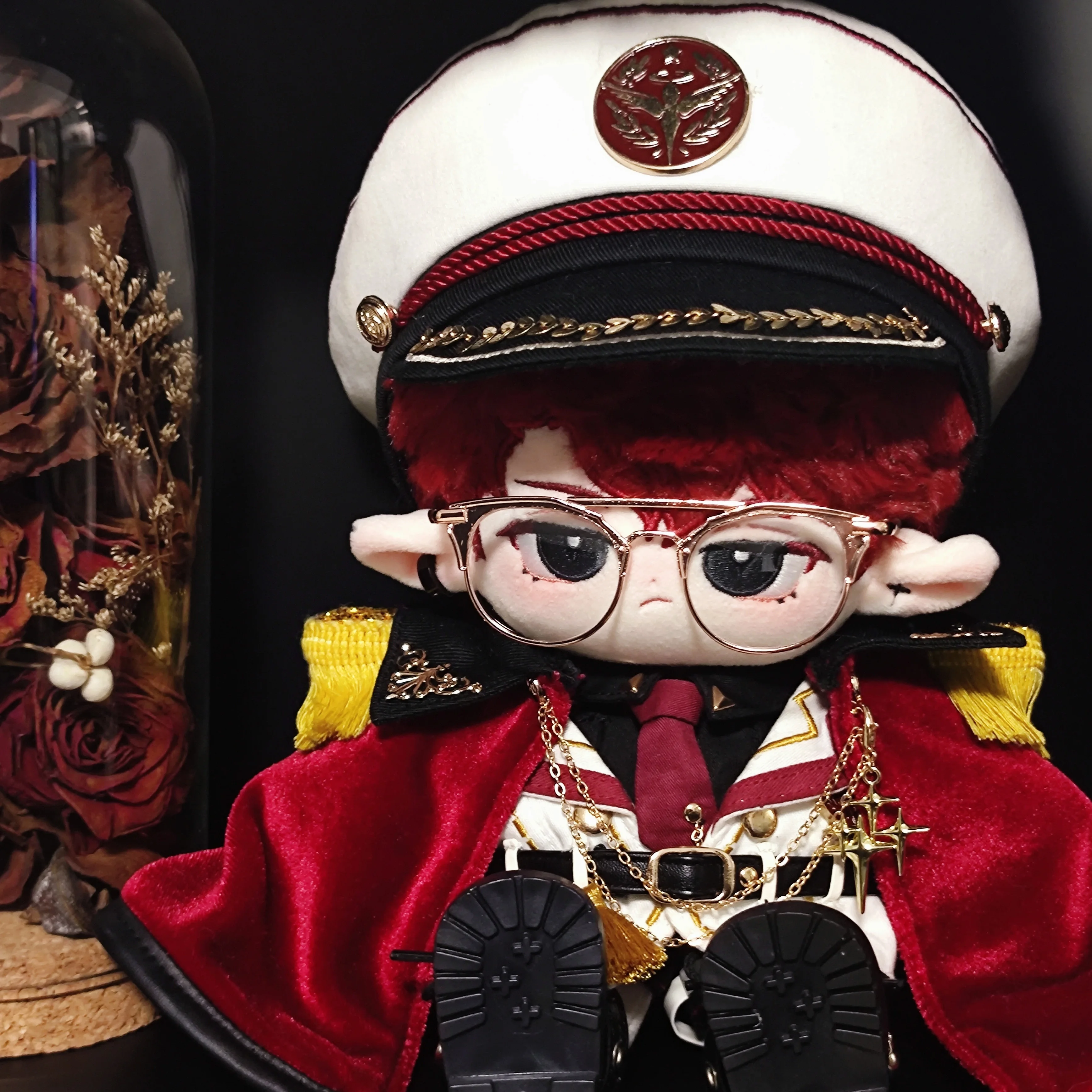 

Original Cool Handsome Officer Uniform No Attribute 20cm Plush Cotton Stuffed Doll Gorgeous Clothes Outfit Cosplay Birthday Gift
