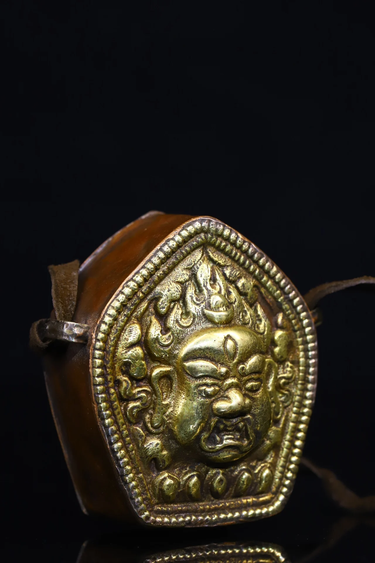 Коллекция тибетских храмов 2 дюйма мозаика из старой бронзы с окрашенным