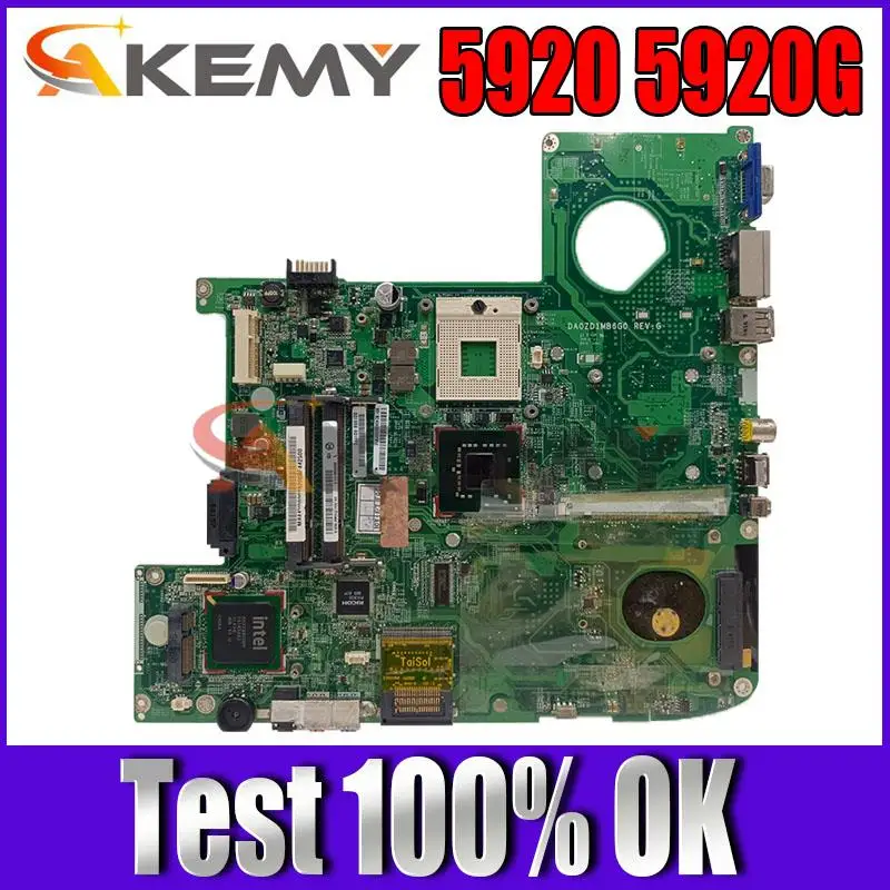 

MBAKV06001 DA0ZD1MB6F0 MB.AKV06.001 Main Board For acer Aspire 5920 5920G laptop motherboard GM965 DDR2