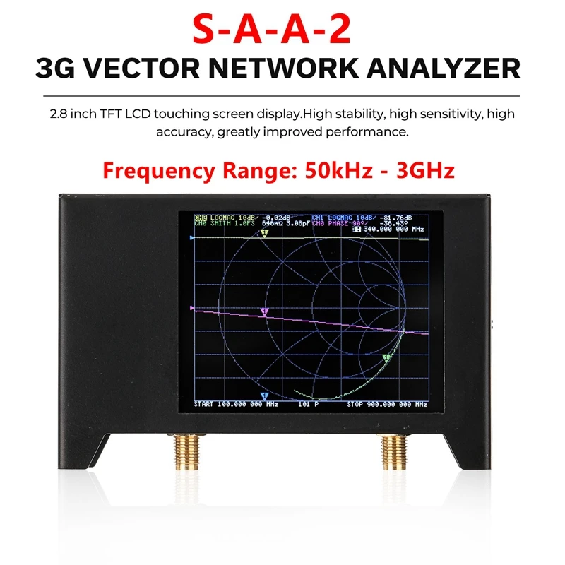 3G Vector Network Analyzers S-A-A-2 NanoVNA V2 Antenna Tester HF VHF UHF Measure Duplexer Filter Network Tester Antenna Analyzer