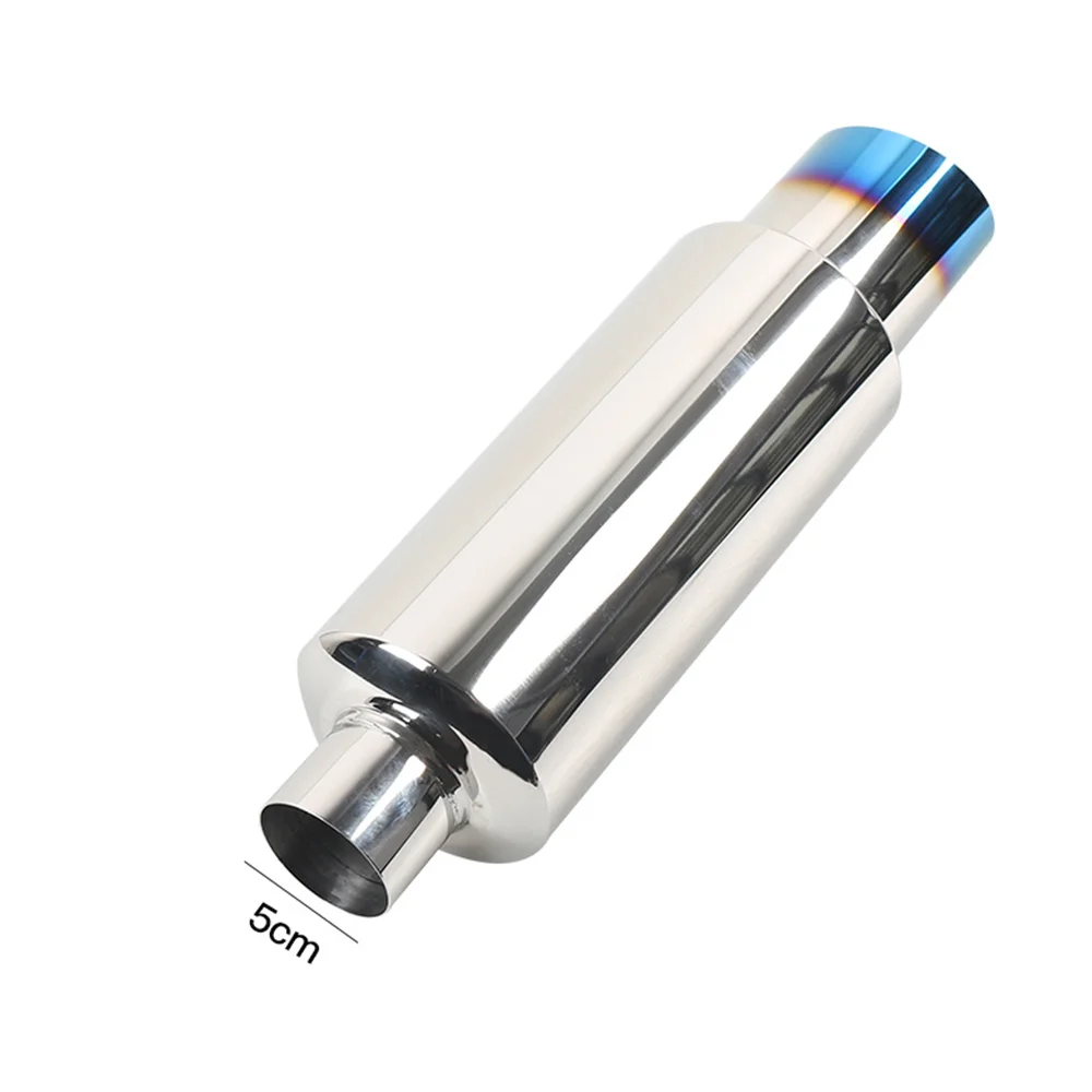 

2" To 3" Car Exhaust Pipe Mufflers Tail Universal High Quality Stainless Steel Exhaust Systems Racing Mufflers 14.7"
