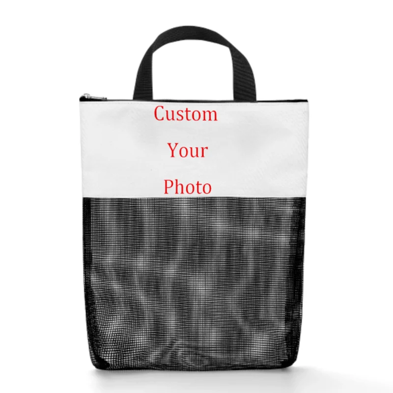 

Custom Your Own Women Storage Bag Portable Mesh Beach Swimming Tote Bags Multi-functional Travel Bathing Shopping Pack Handbags