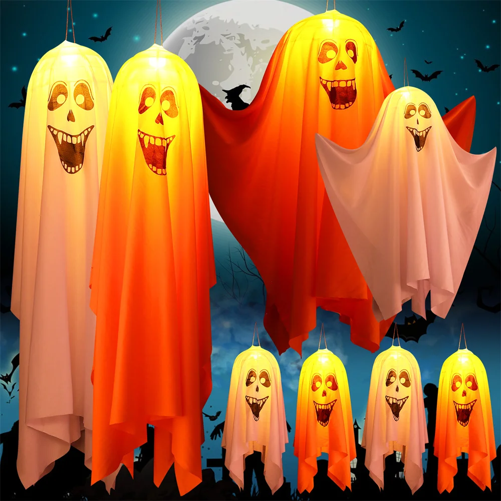 Ghost Hanging Lamp Halloween Ornament Horror Holiday Decoration 90CM Indoor/Outdoor String Light for Party,Yard