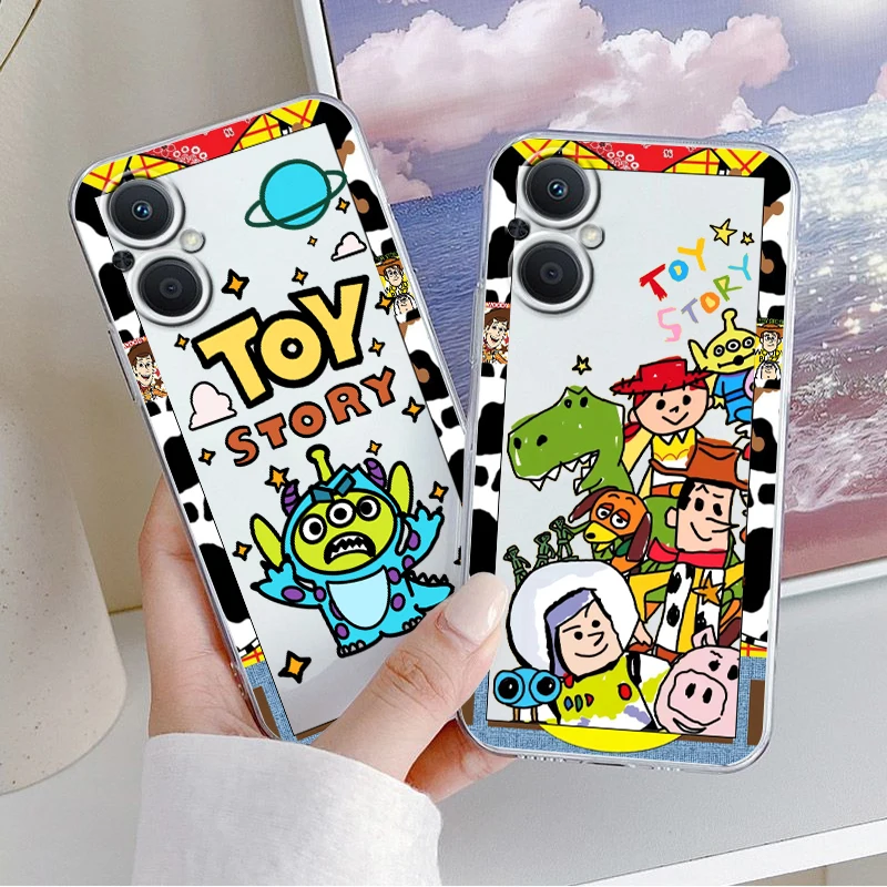 

Disney Funny Toy Story Cowboy For OPPO A5 A9 A53 S A74 Reno 7 6 5 4 2 Find X3 X2 Z Lite Neo Pro Plus transparent Phone Case