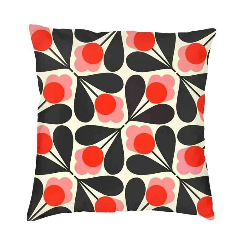 

Красная наволочка для подушки Orla Kiely с несколькими стеблями, 40x40 см, цветочный бархатный скандинавский чехол для подушки, чехол для дивана, д...