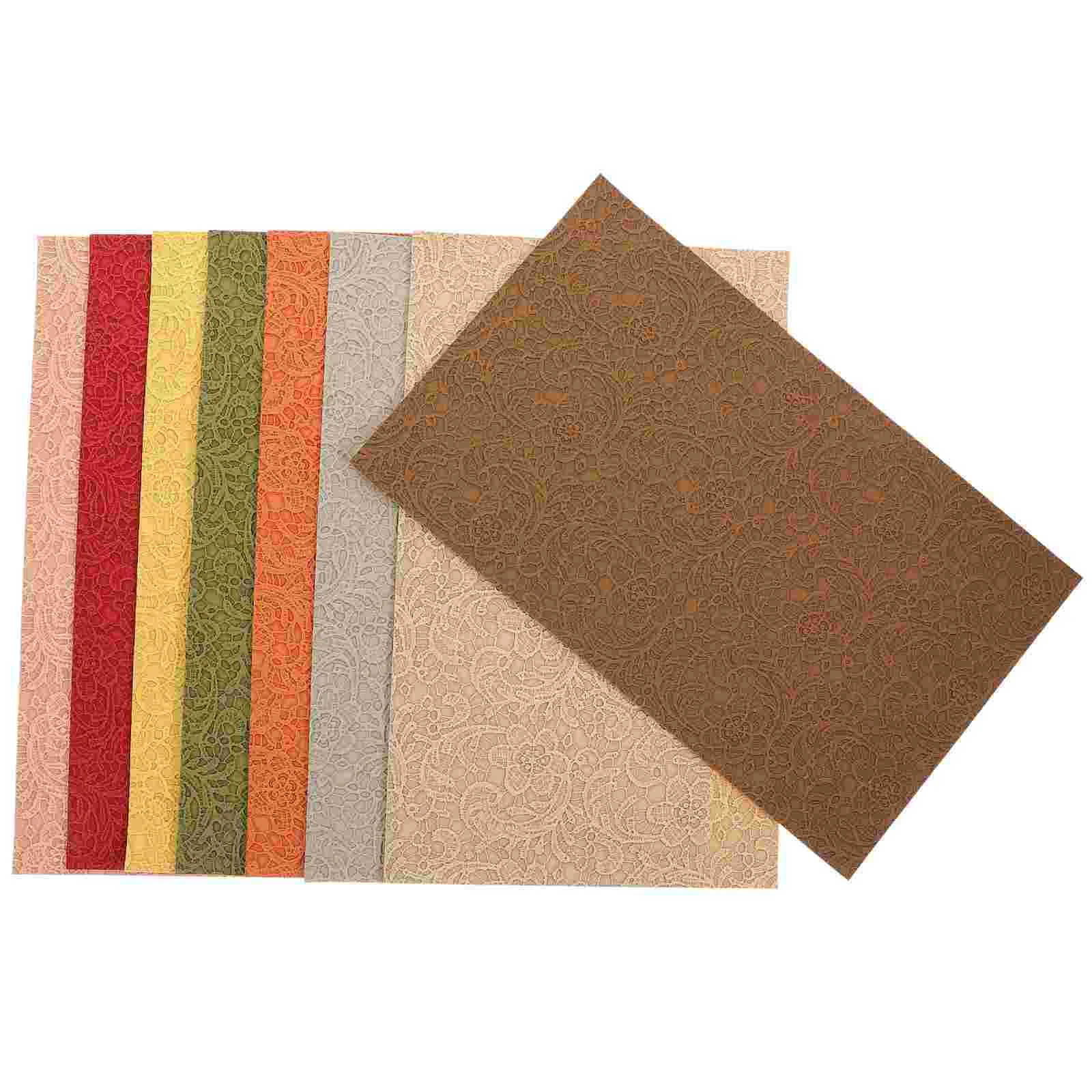 

Sheets Crafts Fabric Fauxmaking Diy Bow Sheet Artificial Precut Printed Kit Pieces Ribbon Embossed Drinks Coasterssewing Pu