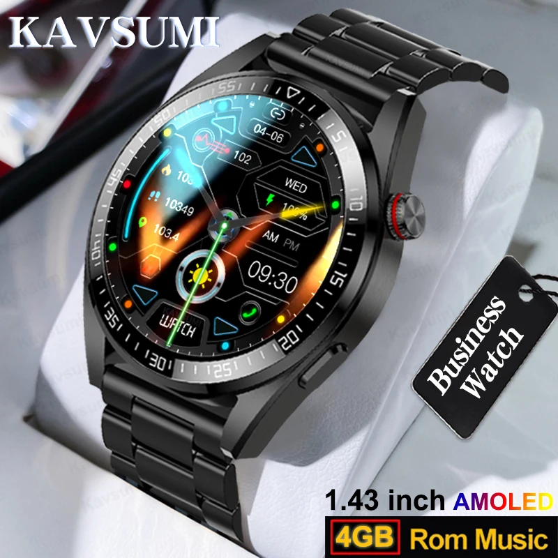 

New 466*466 AMOLED Screen Smartwatch Always Display The Time Bluetooth Call Men Watches 4GB Local Music Waterproof Smart Watch