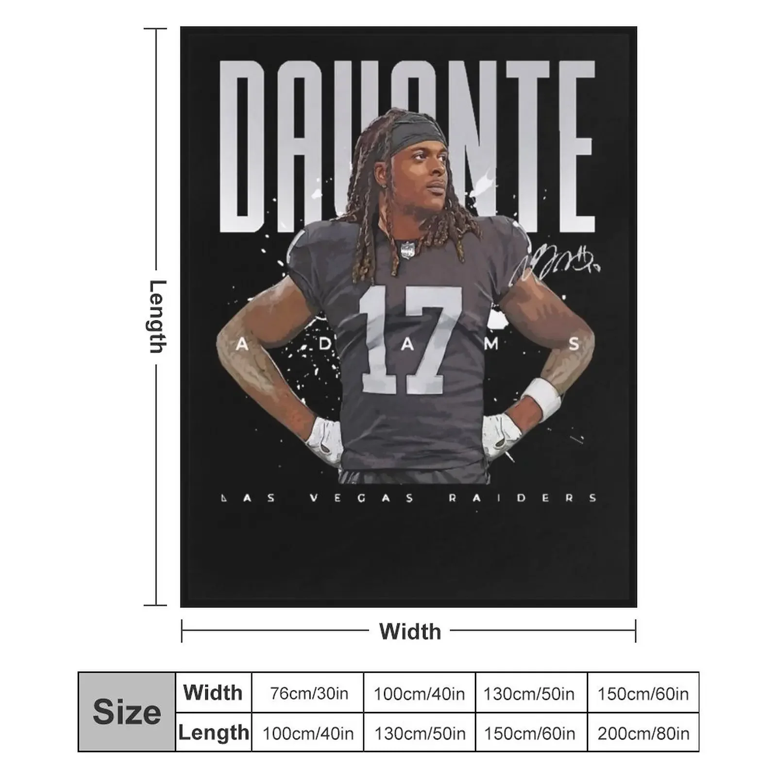 Одеяло Davante adams Очень большое плюшевое одеяло для кемпинга