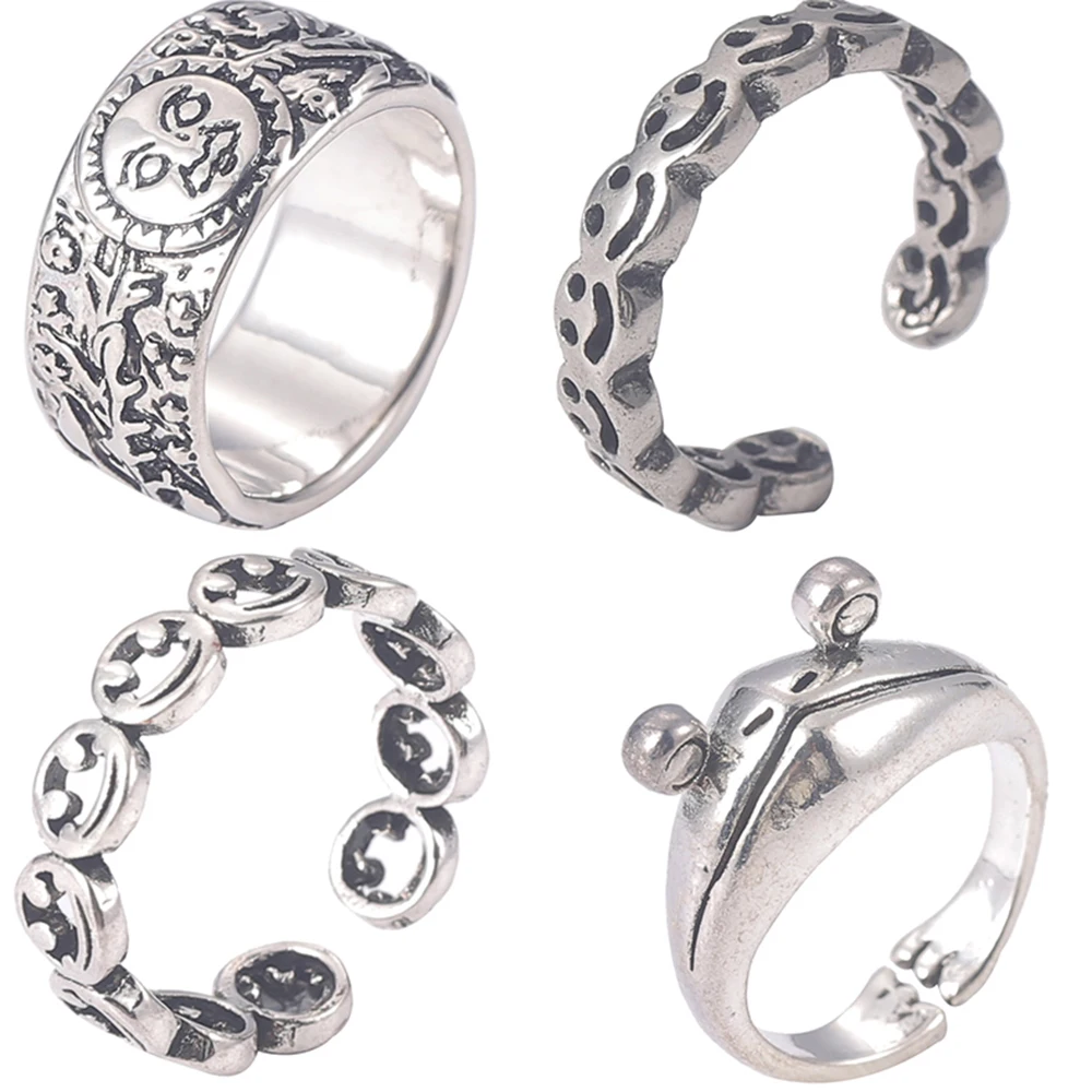 

Hip Hop Punk Men Women Smile Eye Frog Unique Design Zinc Alloy Rings For Vintage Metal Party Jewelry Gift Ring