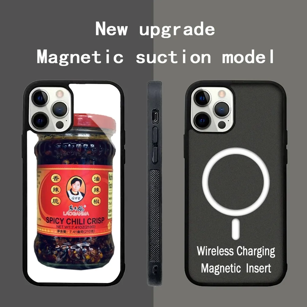 Чехол для телефона с соусом чили L-Lao Gan M-Ma IPhone 15 14 13 Pro Max 11 12 Mini Alex чехол