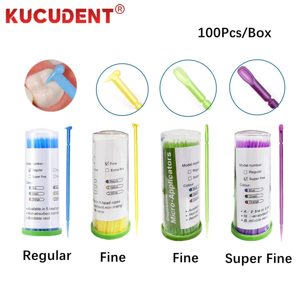 100 шт. стоматологический микроаппликатор насадки для микрокистей одноразовые