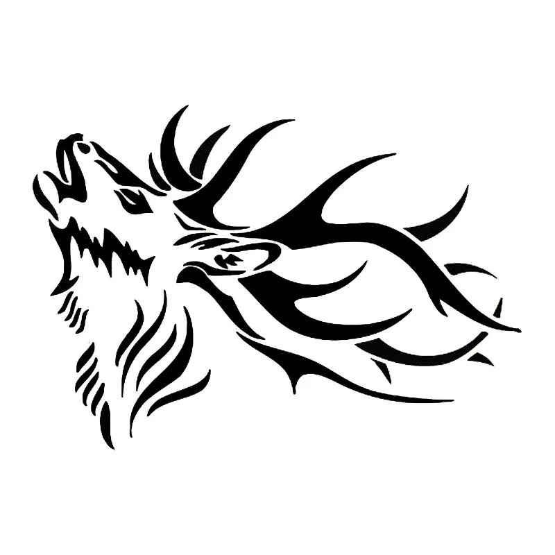 

\Adult Male Deer Vinyl Car Styling Animal Cool Vinyl Outdoor Hunting Car Sticker Black/Silver 13cm*9cm