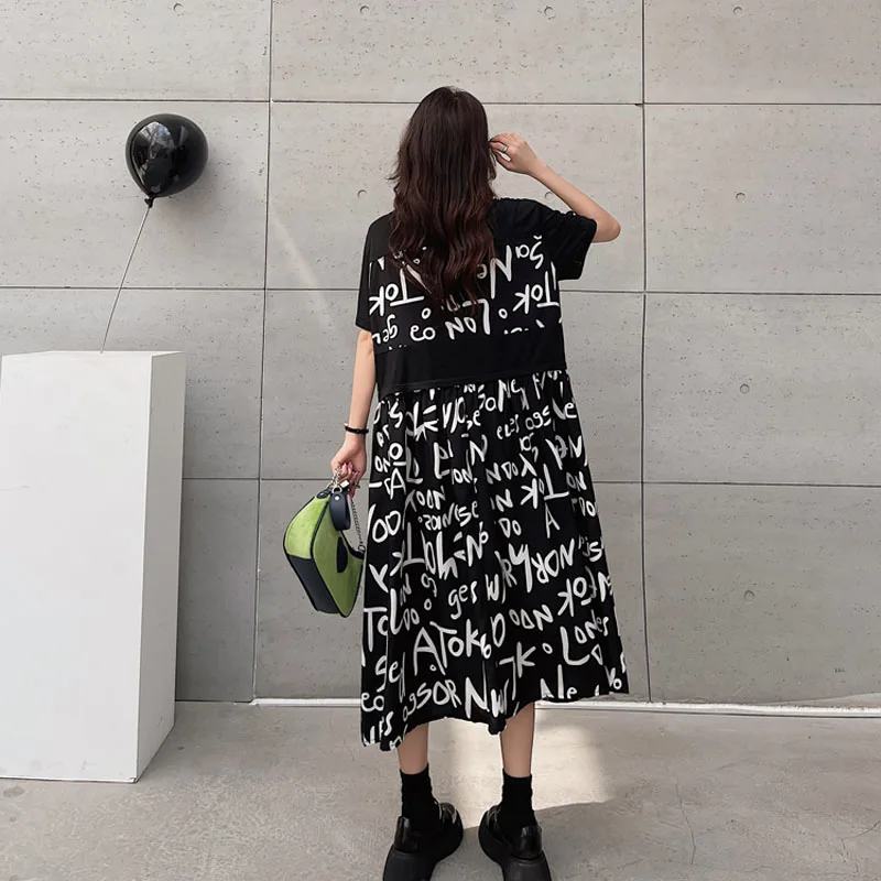 Женское длинное платье-поло NYFS свободное хлопковое платье в Корейском стиле с