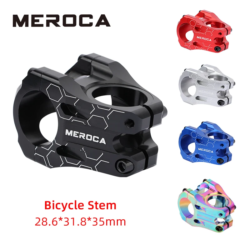 

MEROCA CNC Bicycle Handlebar Stem MTB Power Short 35mm Mountain Bike Bridge 31.8 Pipe Ultralight Bike Stem Riser DH AM Enduro