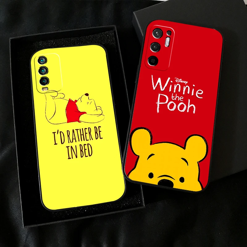 

Cartoon Winnie The Pooh For Xiaomi Redmi Note 10 10S 10T 9 9S 9T 5G Phone Case For Redmi 10 9 9T 9A 9C Carcasa TPU Funda Coque