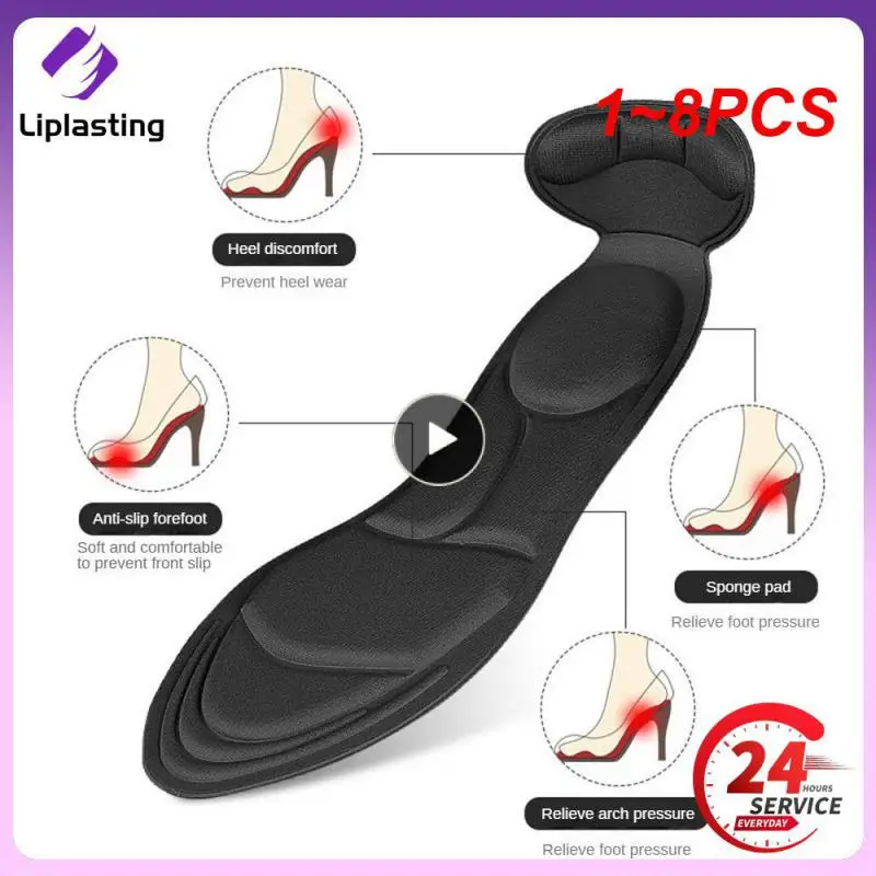 

1~8PCS Insole Pad Inserts Heel Post Back Breathable Anti-slip for High Heel Shoe Insert Protector Shoes Insoles Memory Foam