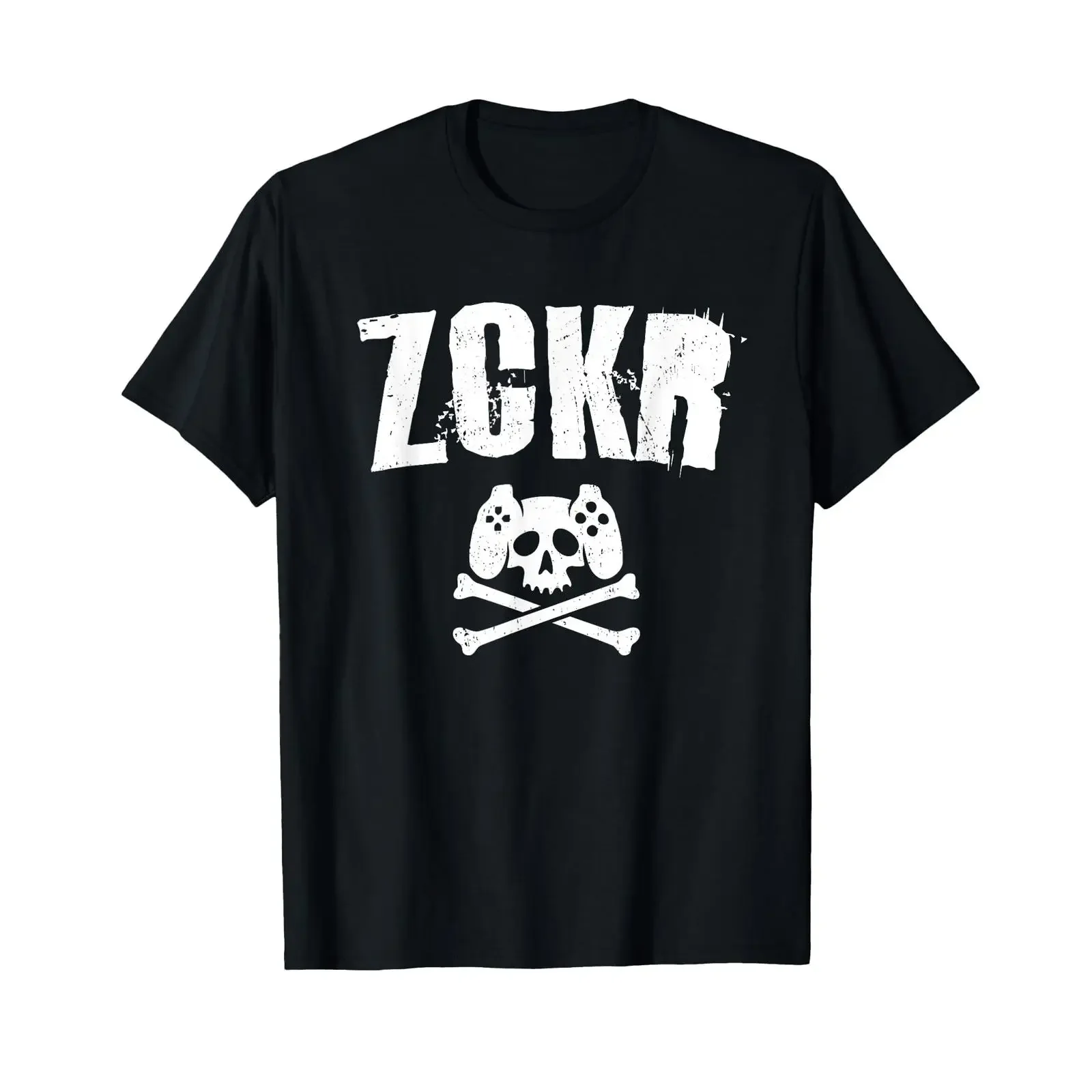 Фото Футболка Zocker Zckr Skull Game Controller Gamer Gaming, винтажная, с эффектом потертости, удобная, с графическим принтом, мягкая, слегка дышащая, модная №1