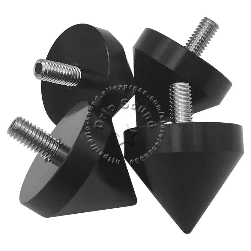 

4PCS M6 M8 Aluminum Alloy Speaker Spike Amplifier Shockproof Adjustable Isolation Stand Feet Cone Base Nail