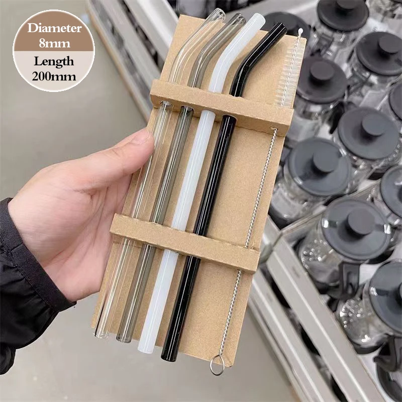 Многоразовые стеклянные соломинки