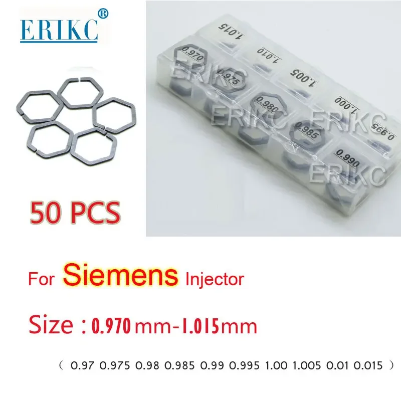 

ERIKC 50 шт. B70 прокладки 1,62-1,80 мм для Bosch Siemens Piezo B60 1,34-1,52 мм регулировочная прокладка форсунки B61 0,97-1,015 мм шайба