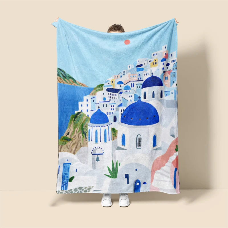 Домашнее украшение плюшевое одеяло для дивана натуральное и животное