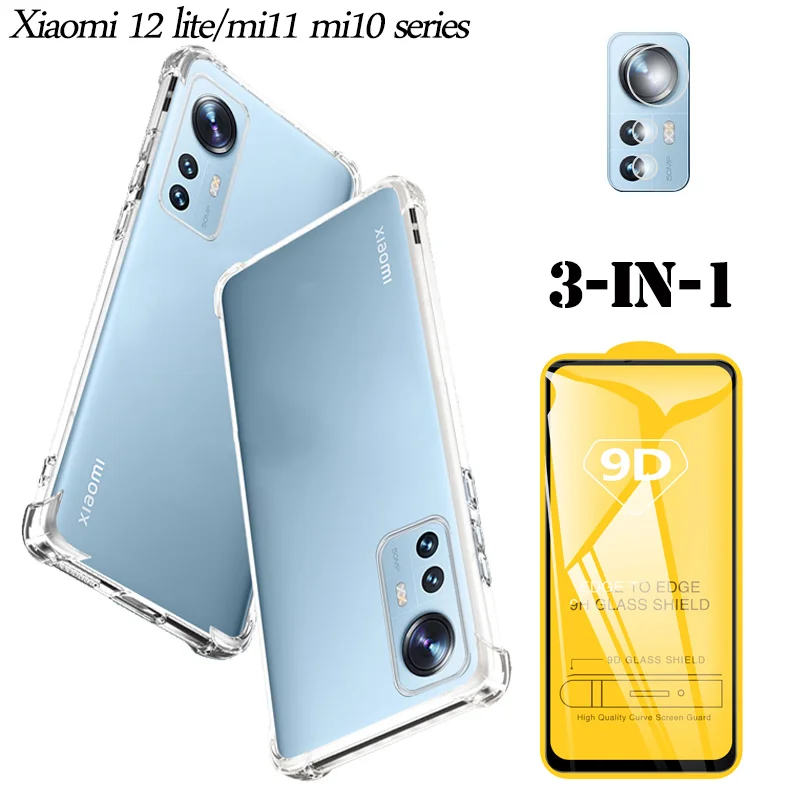 

Coque Case for xiaomi 12 lite accessories, Phone Cases for xiaomi mi 11 lite 5g ne 12 lite 5g Soft Shockproof Silicone Bumper Protective Cover mi 10 10t pro mi 12lite Transparent Crystal Flexible Case