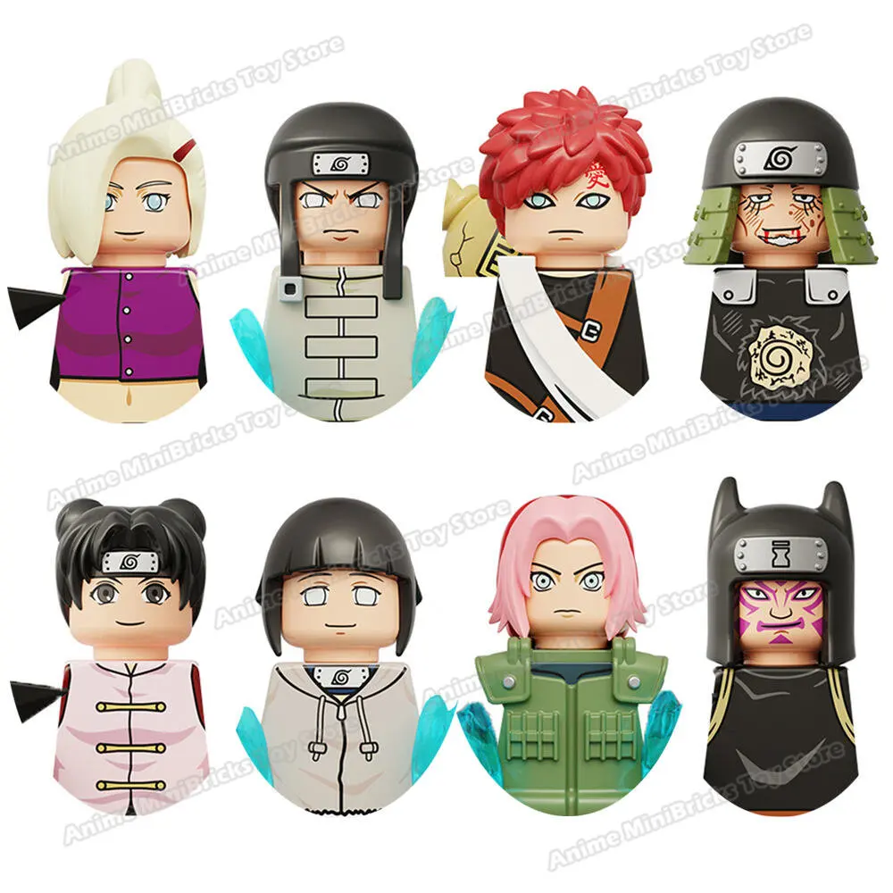 

Naruto Building Blocks Sasuke Kakashi Akatsuki Bricks Anime Mini Action Figures Heads Assembly Toys Kids Birthday Gifts KDL812