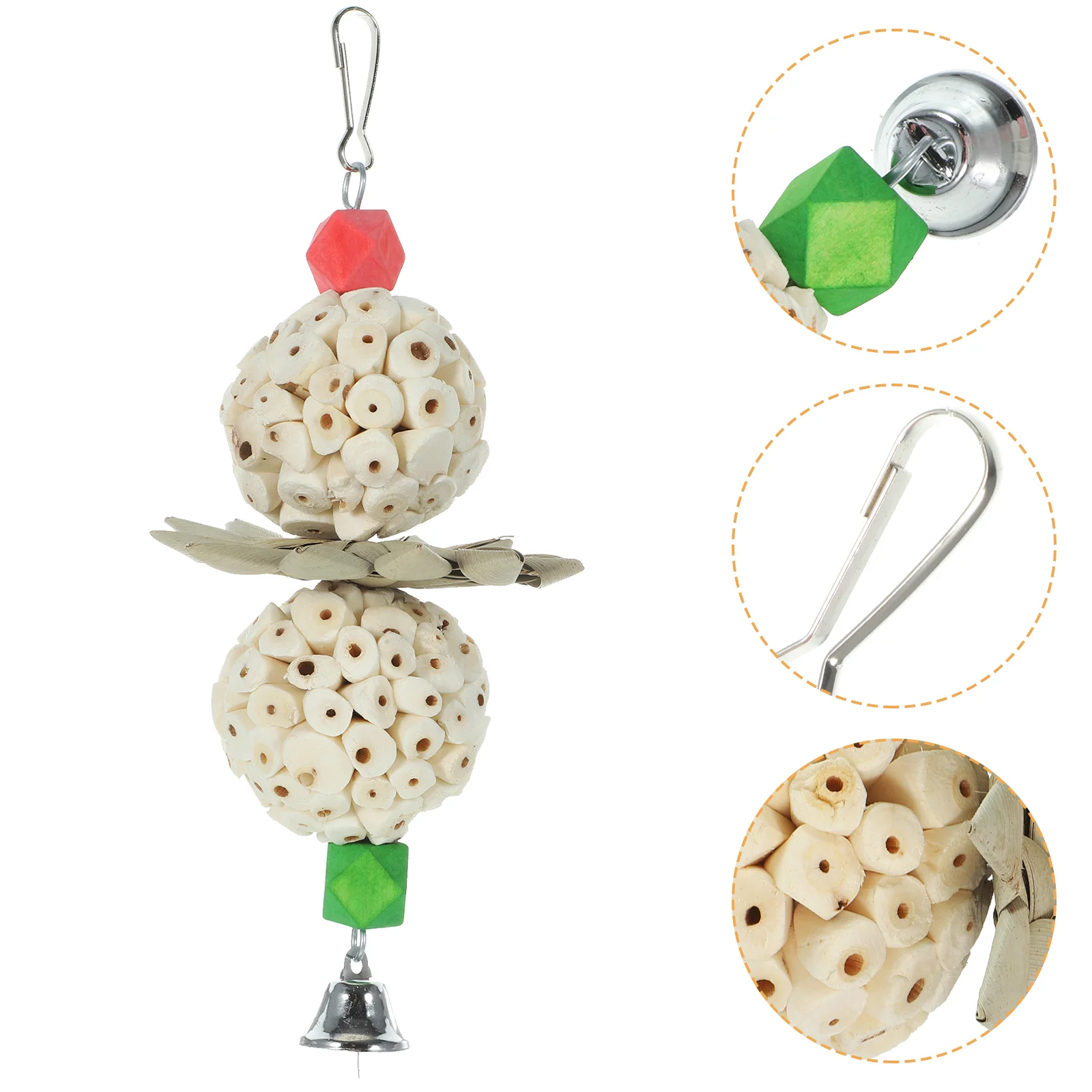 

Birdcage Hanging Toy Pet Parrot Chewing Plaything Decorative Rustic Birdcage Hanging Decor