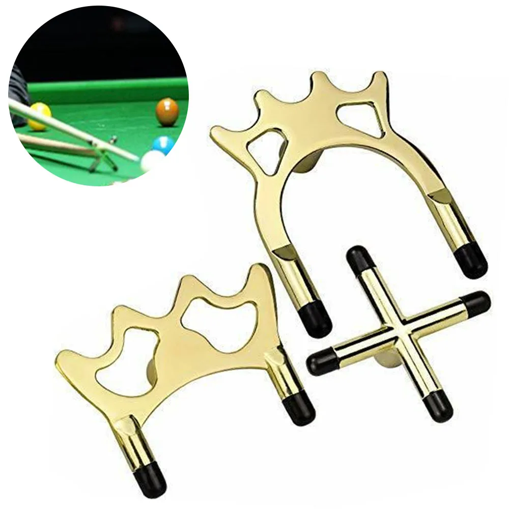 

3pcs Snooker Table Rest Bridge Head Anti Slip Durable Accessory Metal Cross Spider Holder Pool Cue Billiards Professional