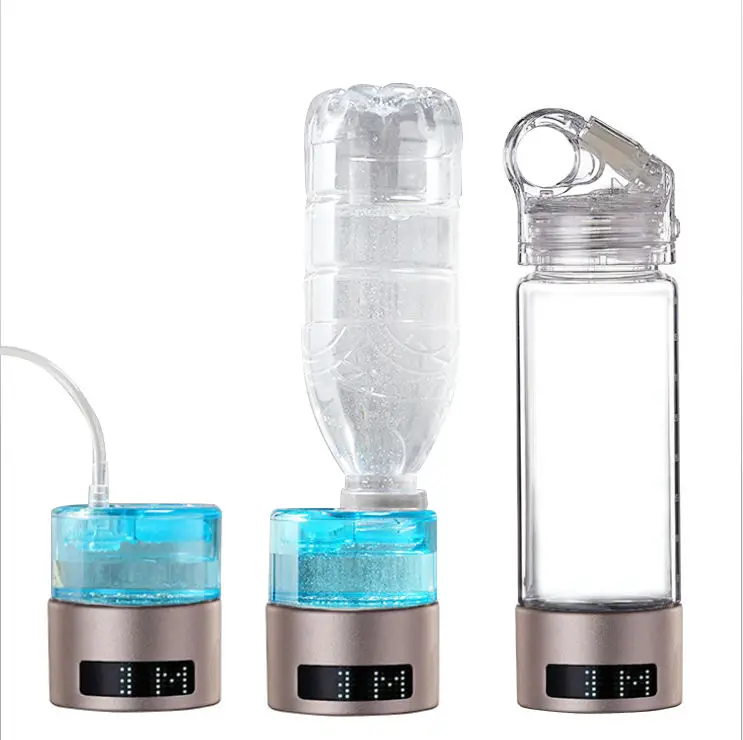 400ml Japan Hydrogen Rich Water bottle Electrolytic Separation Water Element bottle Portable Health Hydrogen Oxygen bottle