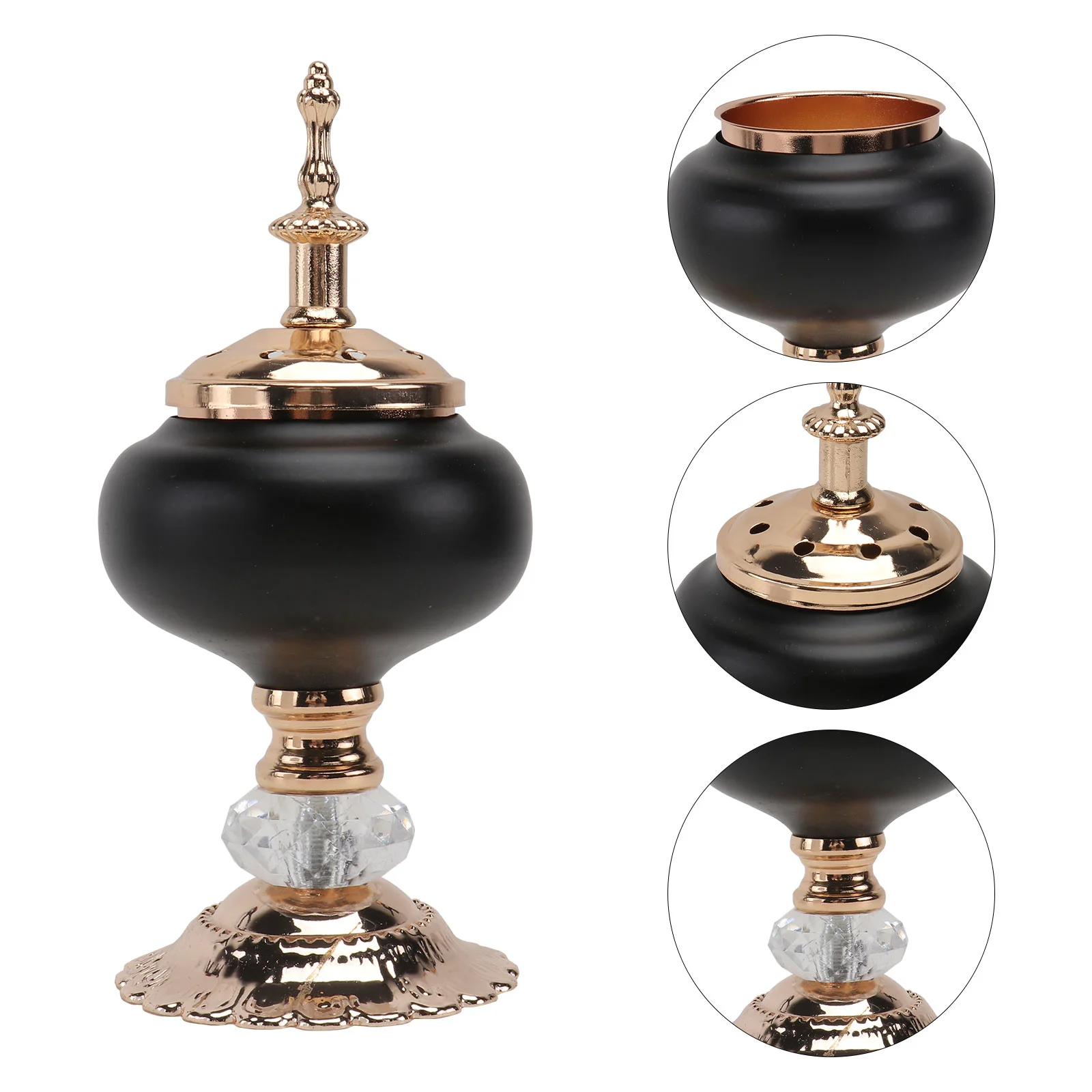 

Burner Holder Cone Decoration Decor Bowl Style Exotic Meditation Yoga Censer Aroma Arabian Frankincense Charm Alloy Ash East