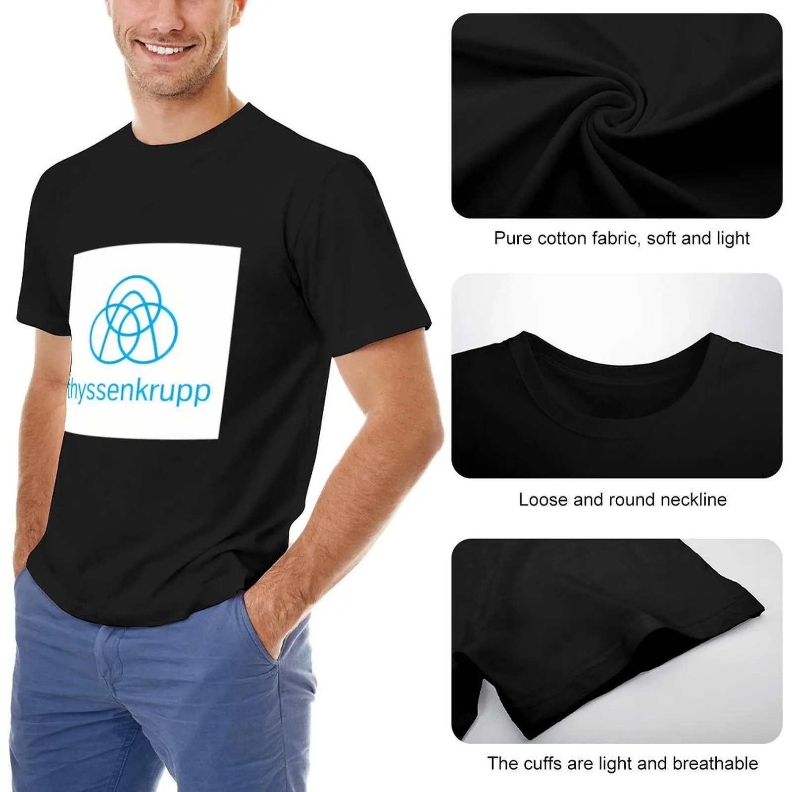 Футболка с логотипом Thyssenkrupp винтажные футболки футболка на заказ одежда в стиле