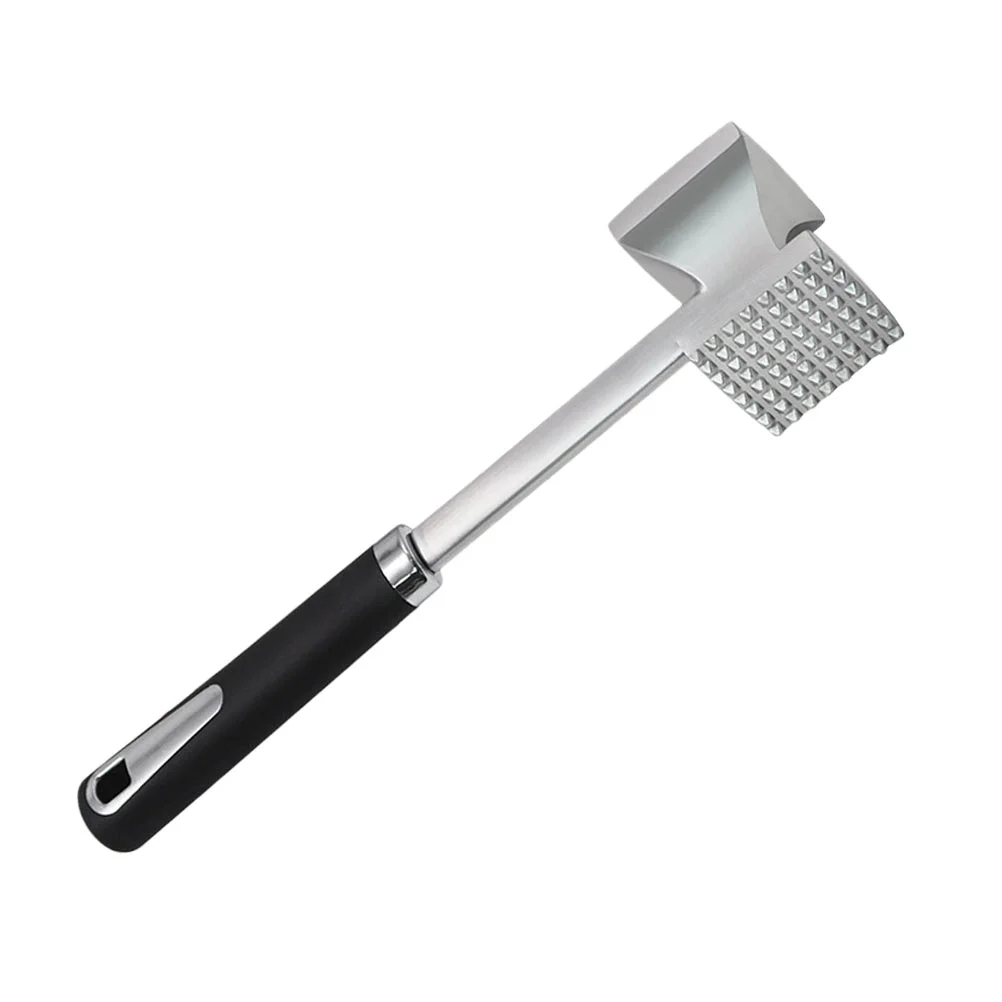 

1pc Stainless Steel Meat Tenderizer Beef Hammer Double-sided Meat Hammer (Black)