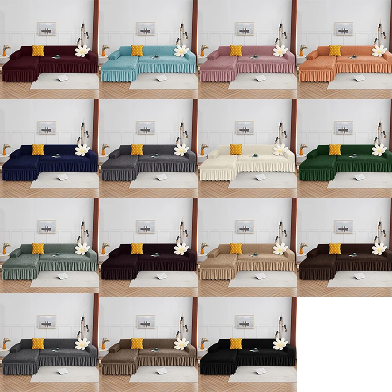 Клетчатый чехол Seersucker для дивана в гостиную растягивающийся домашнего кресла